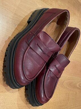 Miz Mooz Leather Lug Sole Legend Penny Loafers - Size 39